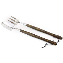 Load image into Gallery viewer, Burpee 20" Stainless Steel Fork | Durable Long Lasting Garden Tool | Leather Wrist Strap 6" Handle, 10 Year Warranty
