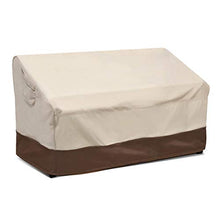 Load image into Gallery viewer, Vailge Heavy Duty Patio Bench Loveseat Cover, 100% Waterproof Outdoor Sofa Cover, Lawn Patio Furniture Covers with Air Vent, Small(Standard), Beige &amp; Brown
