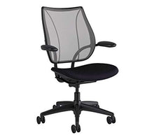 Load image into Gallery viewer, Humanscale Liberty Office Desk Task Chair - L116BN02V102-B Pinstripe Silver Backrest - Vellum Graphite Seat (Renewed)

