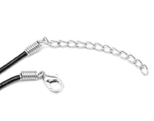 Load image into Gallery viewer, Trilogy Jewelry Pewter Ouroboros Snake Around Inverted Pentagram Pendant on Leather Necklace
