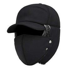 Load image into Gallery viewer, Outdoor Cycling Cold-Proof Ear Warm Cap Thickened Ear Winter Warmer Hat (Black)
