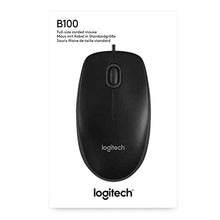 Load image into Gallery viewer, Logitech B100 Corded Mouse – Wired USB Mouse for Computers and laptops, for Right or Left Hand Use, Black
