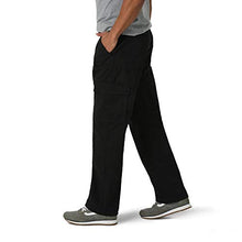 Load image into Gallery viewer, Wrangler Authentics Men's Big &amp; Tall Relaxed Fit Cargo Pant, Black Twill, 44W x 30L
