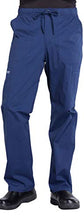 Load image into Gallery viewer, Cherokee Workwear Professionals Men's 1 Pocket V-Neck Scrub Top WW675 &amp; Men's Drawstring Cargo Scrub Pants WW190 Medical Uniforms Scrub Set (Navy - Large/Medium)
