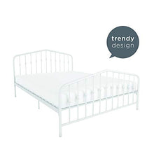 Load image into Gallery viewer, Novogratz Bushwick Metal Bed with Headboard and Footboard | Modern Design | Full Size - White
