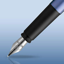 Load image into Gallery viewer, Waterman Graduate Allure Fountain Pen, Blue Lacquer, Fine Nib, Blue Ink, Gift Box
