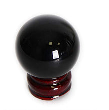 Load image into Gallery viewer, JIC Gem Black Obsidian Sphere Ball Polished Natural Fengshui Healing Decoation Crystal Meditation Ball (2.2", 55mm) with Base
