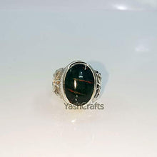 Load image into Gallery viewer, Blood Stone Solid 925 Sterling Silver Ring/Natural Bloodstone Gemstone Ring/Gorgeous Blood Stone Silver Ring, Handmade Jewelry, Women's Ring, Womens Bloodstone Ring, Valentine Day Gift Ring
