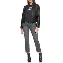 Load image into Gallery viewer, Levi's Women's Faux Leather Motocross Racer Jacket (Standard and Plus), Scallop Shell Latch Collar, X-Small
