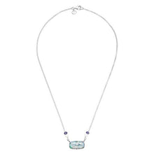 Load image into Gallery viewer, Silpada 'Pons Drusi' 4-4.5 mm Freshwater Cultured Pearl &amp; Roman Glass &amp; Natural Iolite Necklace in Sterling Silver
