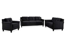Load image into Gallery viewer, Lifestyle Solutions Collection Grayson Micro-fabric Chair, Black, Black
