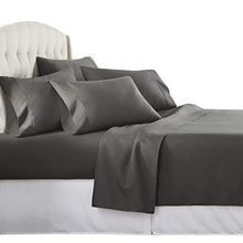 Load image into Gallery viewer, 6 Piece Hotel Luxury Soft 1800 Series Premium Bed Sheets Set, Deep Pockets, Hypoallergenic, Wrinkle &amp; Fade Resistant Bedding Set(Queen, Gray)
