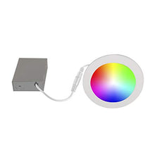 Load image into Gallery viewer, Bazz SLDSK6RGBTNWWF Slim Disk Smart Home Wi-Fi RGB LED Recessed Fixture Kit, Tunable, Dimmable, Alexa and Google Assistant Compatible, Damp Location, Energy Star, 6-in, White
