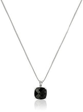 Load image into Gallery viewer, Sterling Silver Cushion-Cut Checkerboard Onyx Pendant Necklace (8mm)
