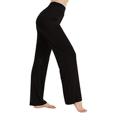 Load image into Gallery viewer, FELEMO Bootcut Flare Yoga Pants for Women Loose Fit High Waist Workout Bootleg Pants Tummy Control Work Pants for Women Lounge Trousers Casual Loose Comfy Wide Leg Sweatpants Sport Joggers, Black M
