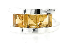 Load image into Gallery viewer, Natural 2ct Golden Citrine 925 Solid Sterling Silver Ring Size 6, 6.75, 7, 7.75, 8, 10
