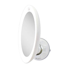 Load image into Gallery viewer, Zadro LED Lighted 10X Magnification Z'Swivel Power Suction Cup Vanity Wall Mount Beauty Makeup Mirror, White
