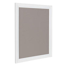 Load image into Gallery viewer, DesignOvation Bosc Framed Gray Linen Fabric Pinboard, 23.5x29.5, White
