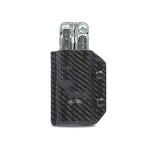 Load image into Gallery viewer, Clip &amp; Carry Kydex Multitool Sheath for LEATHERMAN FREE P2 - Made in USA (Multi-tool not included) EDC Multi Tool Holder Holster Cover (Carbon Fiber Black)
