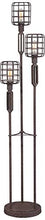 Load image into Gallery viewer, Modern Industrial Floor Lamp Rustic Metal Cage Dimmable 3-Light LED Antique Edison Bulbs for Living Room Bedroom - Franklin Iron Works
