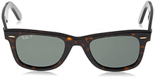 Load image into Gallery viewer, Ray-Ban RB2140 Original Wayfarer Square Sunglasses, Tortoise/G-15 Green, 54 mm
