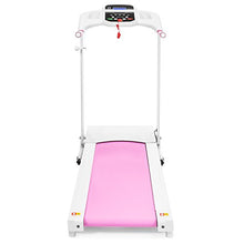 Load image into Gallery viewer, Best Choice Products 800W Portable Folding Electric Motorized Treadmill Machine w/Rolling Wheels, Pink
