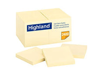Load image into Gallery viewer, Highland Sticky Notes, 3 x 3 Inches, Yellow, 24 Pack
