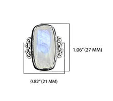 Load image into Gallery viewer, YoTreasure Rainbow Moonstone Solid 925 Sterling Silver Ring

