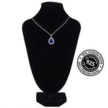 Load image into Gallery viewer, AXA Jewelry Gemstone 925 Sterling Silver Women's Necklace, Blue stone, Fashion Jewelry Pendant Necklaces, Gift
