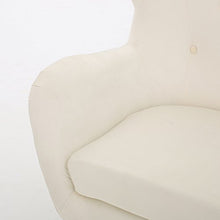 Load image into Gallery viewer, Christopher Knight Home Seigfried Velvet Arm Chair, Ivory
