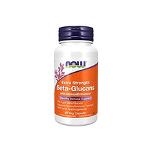 Load image into Gallery viewer, NOW Supplements, Beta-Glucans with ImmunEnhancer with Larch Arabinogalactan, Extra Strength, 60 Veg Capsules
