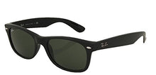 Load image into Gallery viewer, Ray-Ban RB2132 New Wayfarer Sunglasses Unisex (Matte Black Frame Solid Black G15 Lens, 52)
