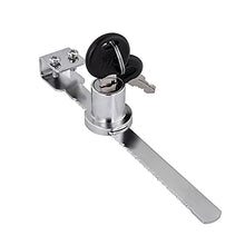 Load image into Gallery viewer, Kitmose Sliding Glass Door Ratchet Lock with Chrome Finish, Keyed Alike, Drawer Display Case Showcase Security Locks 5 Pack with 10 Keys, Fit Thickness 0.15"-0.3"
