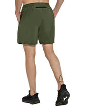 Load image into Gallery viewer, DEMOZU Men's 5 Inch Running Shorts Lightweight Quick Dry Athletic Tennis Workout Gym Shorts with Pockets, Red, L
