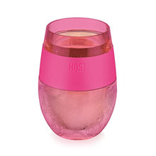 Load image into Gallery viewer, Host Cooling Cup Set of 1 Plastic Double Wall Insulated Freezable Drink Chilling Tumbler with Freezing Gel, Wine Glasses for Red and White Wine, 8.5 oz, Translucent Magenta
