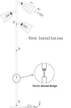 Load image into Gallery viewer, Modern Floor Lamp for Living Room Bright Lighting Tall Stand Up Lamp Farmhouse Rustic Industrial Black Tree Floor Lamps for Bedrooms, Office with Reading Light Standing Lamp
