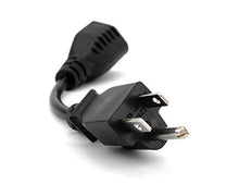 Load image into Gallery viewer, 6-Inch Power Extension Cable, 5-Pack, Outlet Saver, 18 AWG
