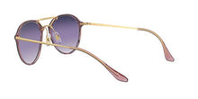 Load image into Gallery viewer, Ray-Ban RB4292N Blaze Double Bridge Square Sunglasses, Pink/Violet Blue Gradient Mirror, 61 mm
