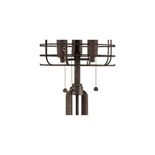 Load image into Gallery viewer, Industrial Floor Lamp Rustic Bronze Open Metal Cage 3-Light Antique LED Edison Bulbs Dimmable for Living Room Bedroom - Franklin Iron Works
