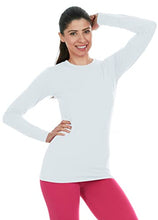 Load image into Gallery viewer, Thermajane Thermal Shirts for Women Long Sleeve Winter Tops Thermal Undershirt for Women (White, X-Large)
