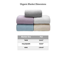 Load image into Gallery viewer, Elite Home 100% GOTS Certified Organic Cotton Super-Soft Bed/Throw Blanket, Oyster, King
