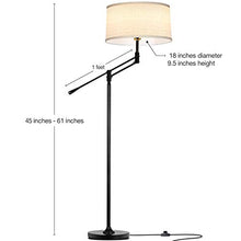 Load image into Gallery viewer, Brightech Ava Industrial Floor Lamp - Standing Lamp for Bedroom That Matches Your Farmhouse, Rustic Style - Height Adjustable,Tall Pole Lamp for Living Room Lighting - Elegant Light for Office
