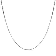 Load image into Gallery viewer, Honolulu Jewelry Company 14K Solid White Gold 0.7mm Box Chain Necklace (20 Inches)
