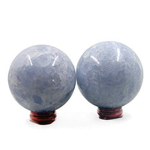 Load image into Gallery viewer, WindBell Large Blue Celestite Sphere Natural Ball Energy Stone Decoration
