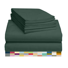 Load image into Gallery viewer, LuxClub 6 PC Sheet Set Bamboo Sheets Deep Pockets 18" Eco Friendly Wrinkle Free Sheets Hypoallergenic Anti-Bacteria Machine Washable Hotel Bedding Silky Soft - Emerald Queen
