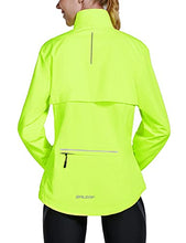 Load image into Gallery viewer, BALEAF Women's Cycling Jacket Waterproof Rain Bike Jackets Wind Breakers Removable Sleeves Running Lightweight Fluorescent Yellow Size L
