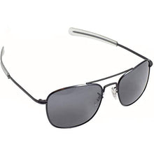 Load image into Gallery viewer, CampCo Humvee HMV-57B-BLACK Polarized Bayonette Style Military Sunglasses with Gray Lens and Black Frame, 57mm
