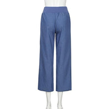 Load image into Gallery viewer, iYYVV Plus Size Womens Ladies Low Waist Pocket Elastic Trousers Baggy Wide Leg Pants
