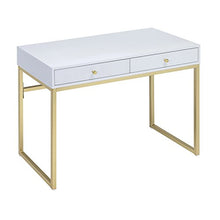 Load image into Gallery viewer, ACME Furniture Acme 92312 Coleen Desk, White &amp; Brass
