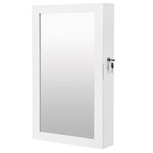 Load image into Gallery viewer, SONGMICS Lockable Jewelry Cabinet Armoire with Mirror, Wall-Mounted Space Saving Jewelry Storage Organizer, White UJJC51WT
